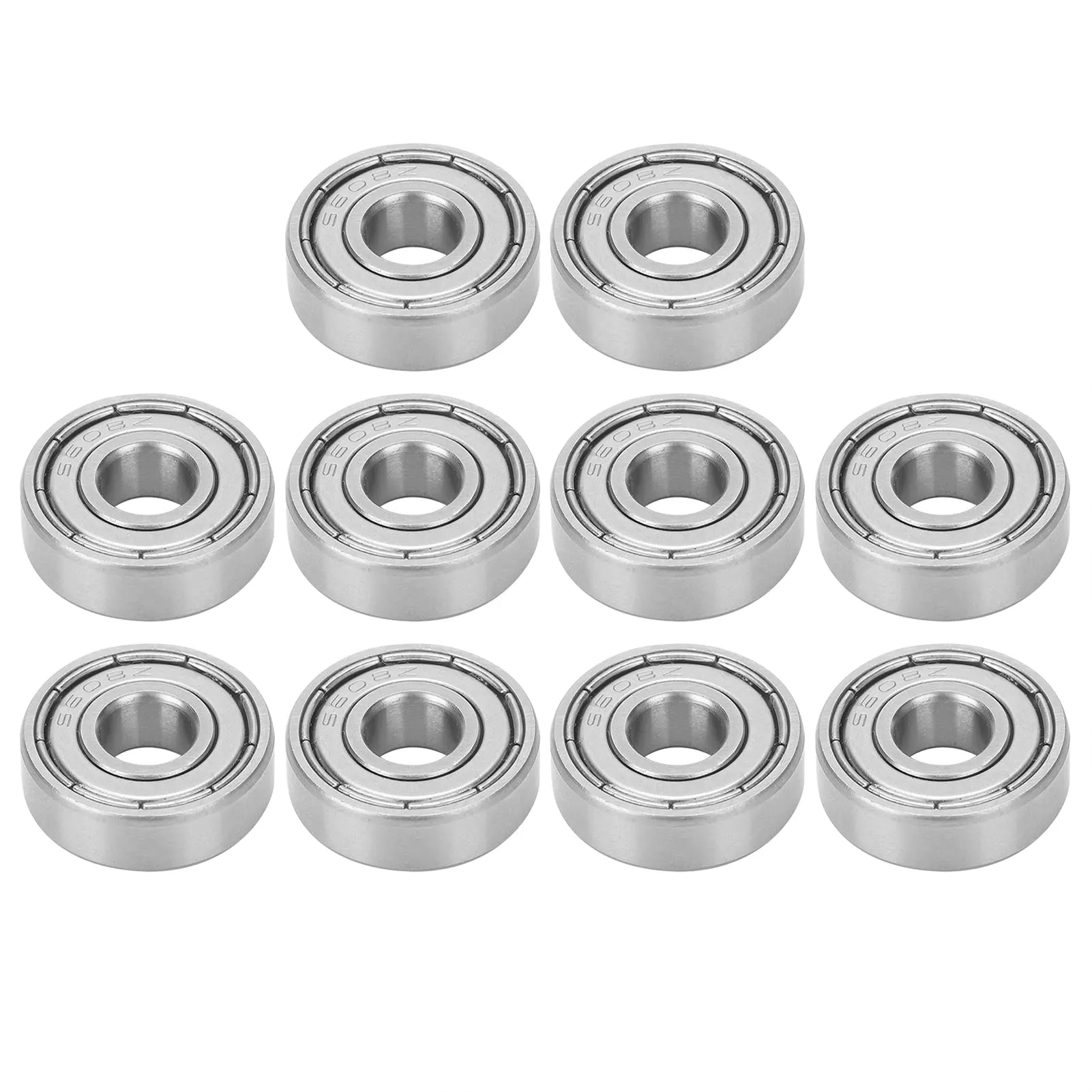 10PCS S608Z Stainless Steel Ball Bearings for Longboards, Roller Skates – 8x22x7mm Precision