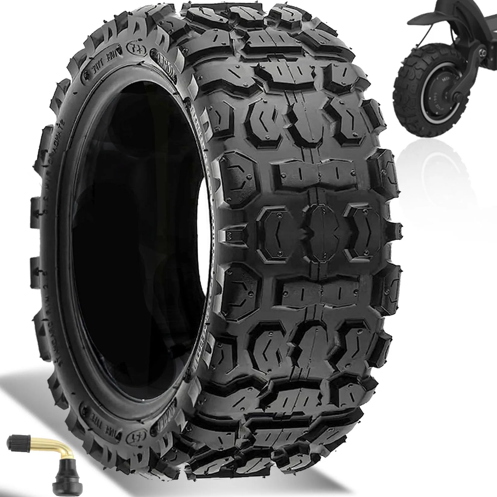 11-Inch Off-Road Vacuum Tire for Electric Scooters - Durable, Shock-Absorbing Replacement