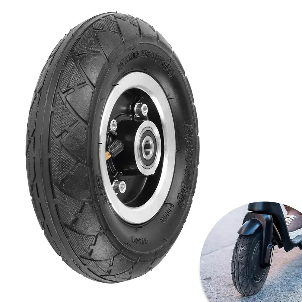 200x50 Electric Scooter Tire with 10mm Bearing Hub – Durable, Shock-Absorbing, Easy Install