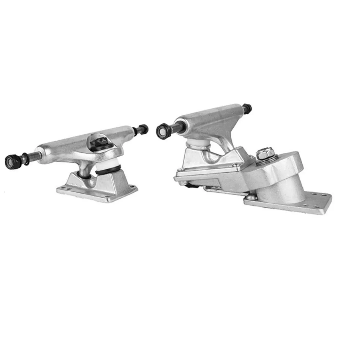 2PCS 6.25' Skateboard Trucks, Independent Surf Skate Longboard C7 S7 Accessories, Silver