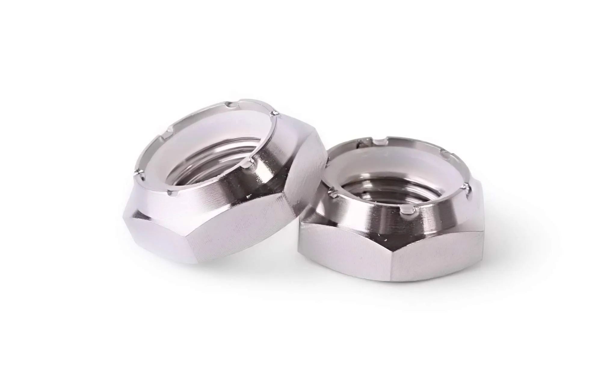 3/8-24 Titanium Skateboard Truck Kingpin Nuts - 2 Pieces, Lightweight & Strong Aerospace Grade