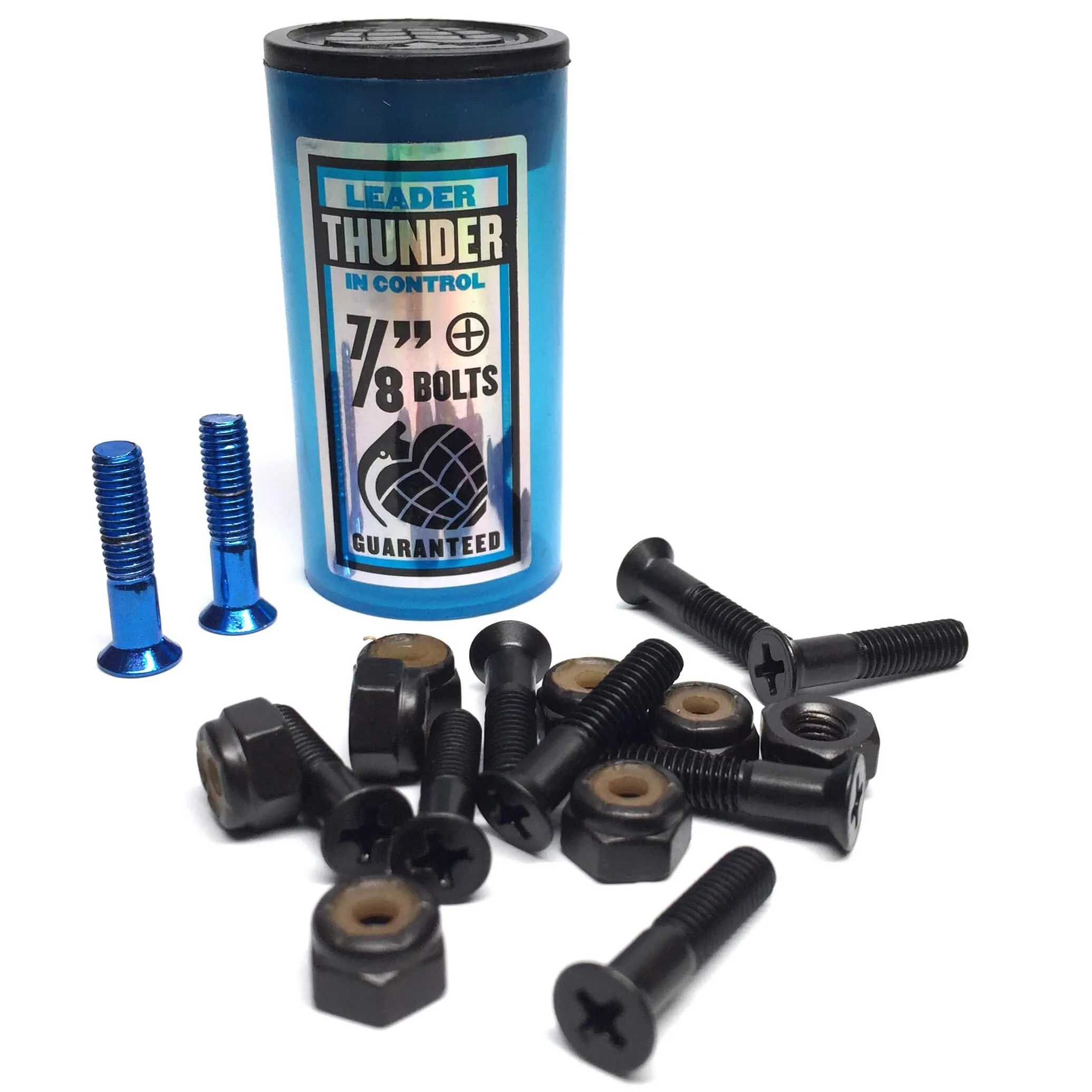 7/8' Blue Thunder Trucks Skateboarding Hardware Set with Bolts and Lock Nuts