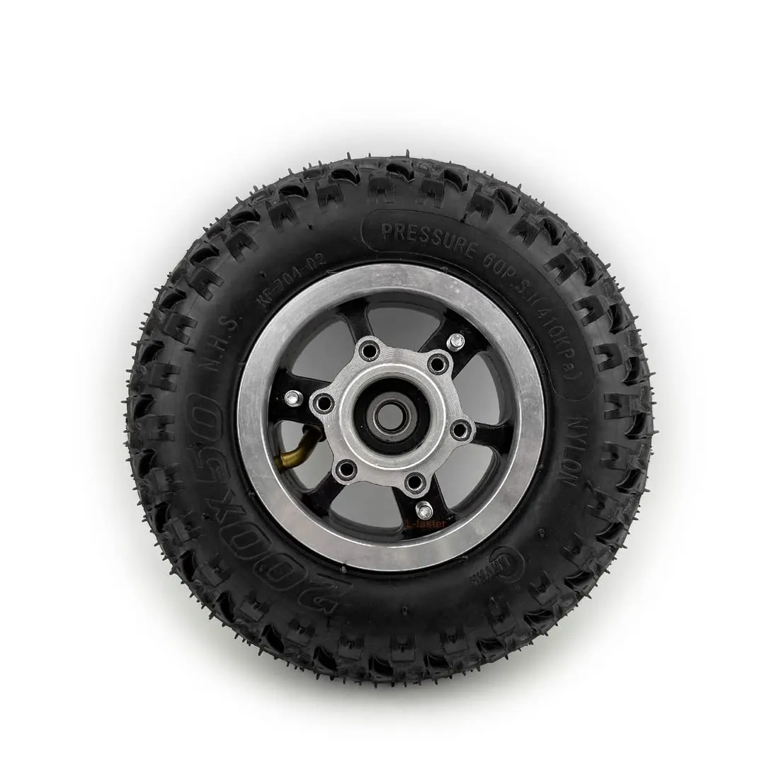 8-Inch Scooter Wheel with 6-Hole Disc Mount for Smooth Braking and Durability