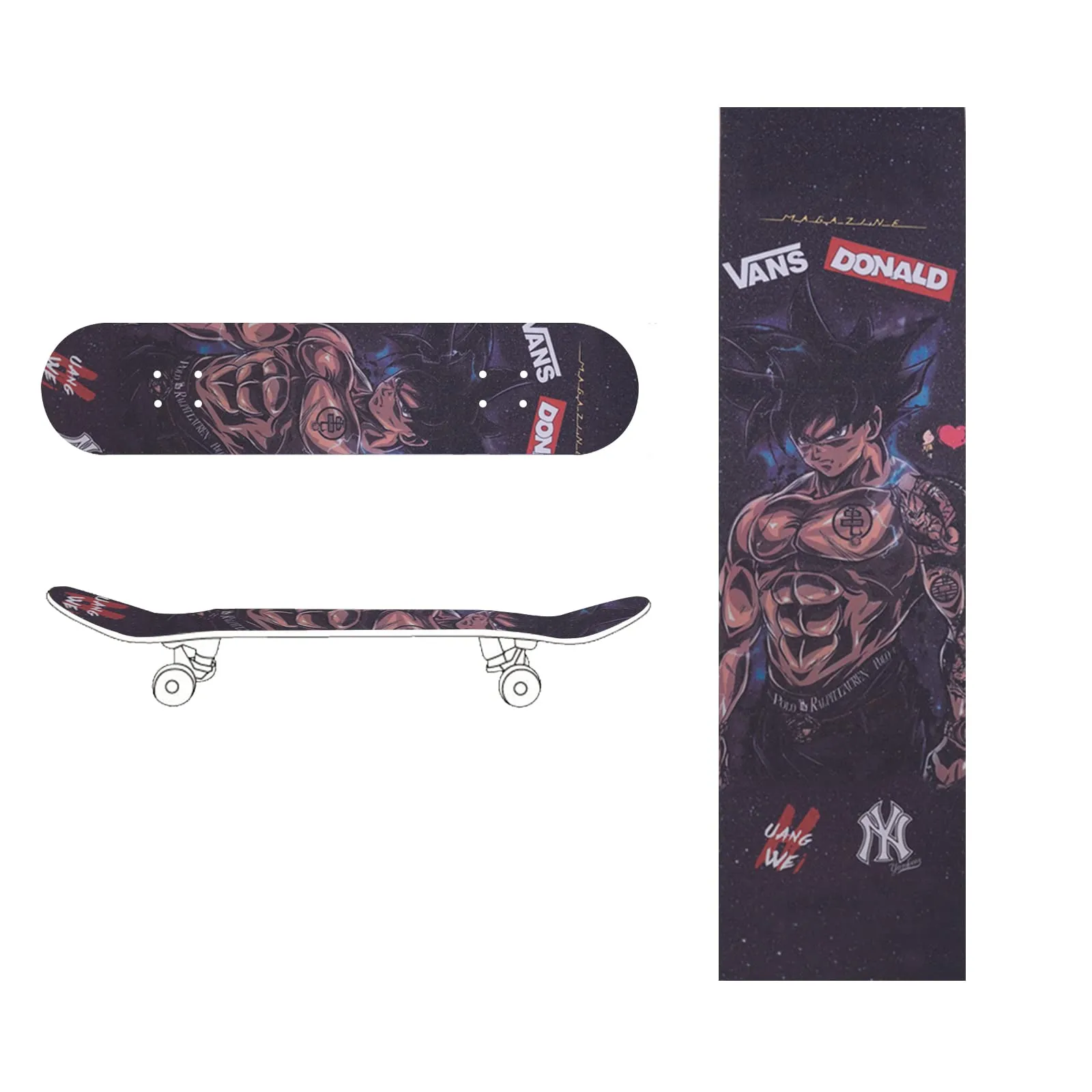 9' x 33' Cool Grip Tape Skateboard Comic Design, Waterproof, Non-Slip, Wear-Resistant, VIOSUN