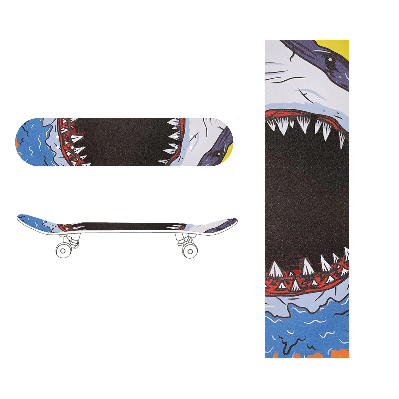 9'x33' Grip Tape Skateboard Comic Design - Waterproof, Non-Slip, Wear-Resistant, High-Quality