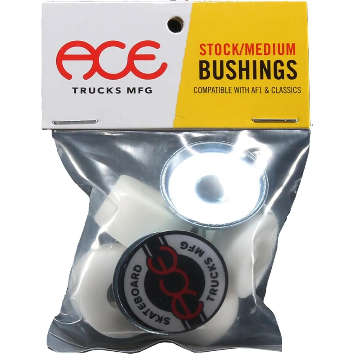 Ace Trucks MFG Standard Medium Bushings - White, Compatible with AF1 & Classic Trucks