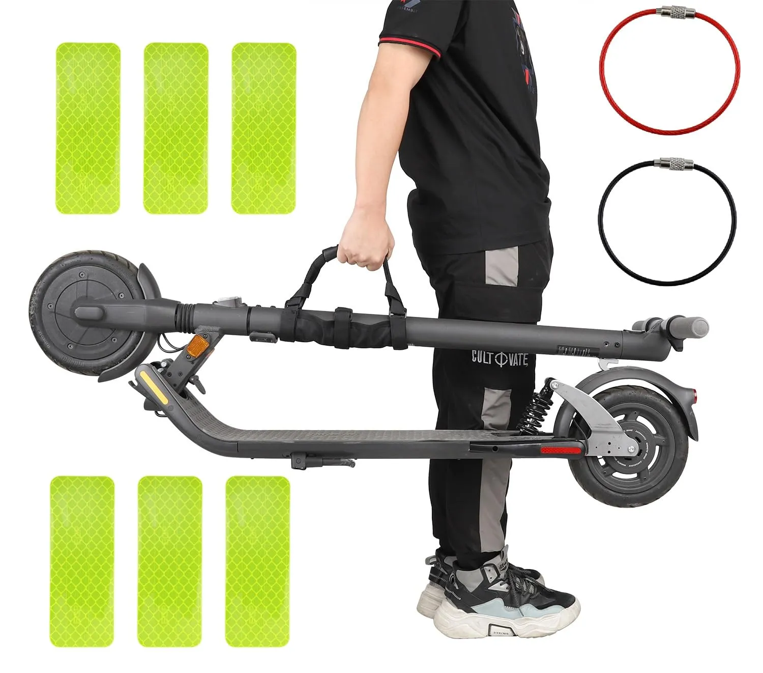 Adjustable Non-Slip Scooter Carrying Strap with Gel Grip for Segway & Mijia Models