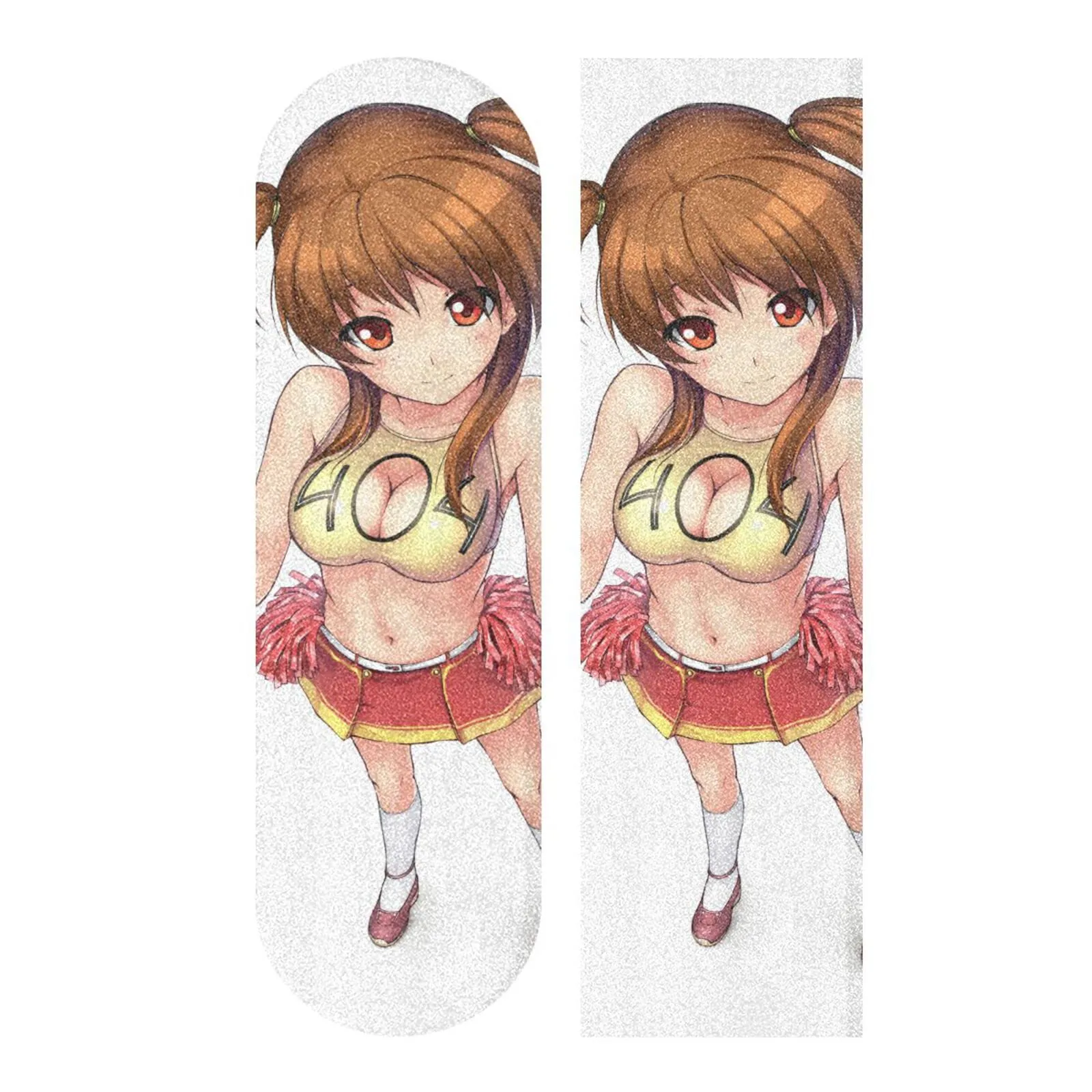 Anime Cheerleader Skateboard Grip Tape 33.1x9.1in - Waterproof, Anti-Slip, Cool Design by Hupery