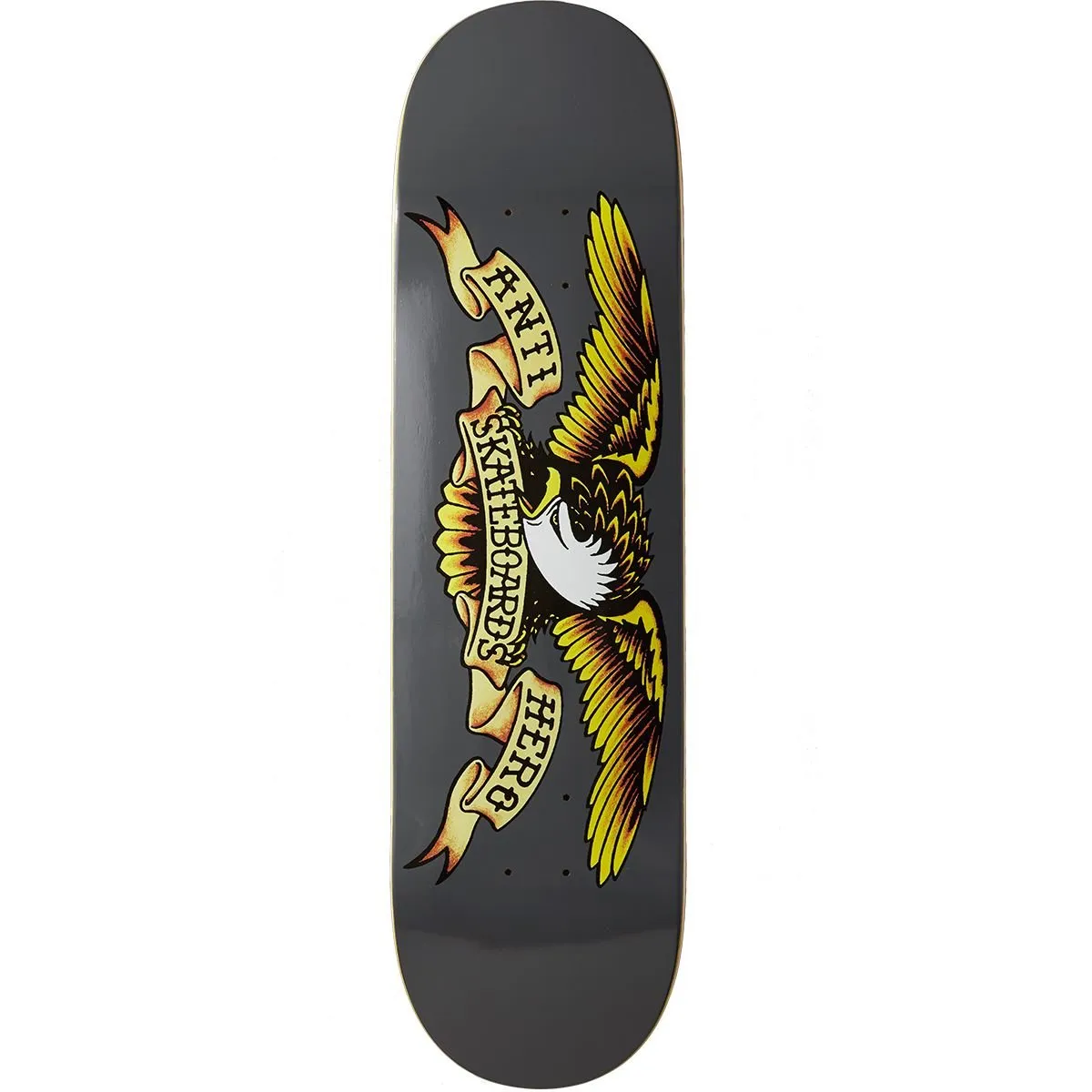 Anti-Hero Classic Eagle Skateboard Deck - Grey - 8.25' with High-Quality Griptape Applied