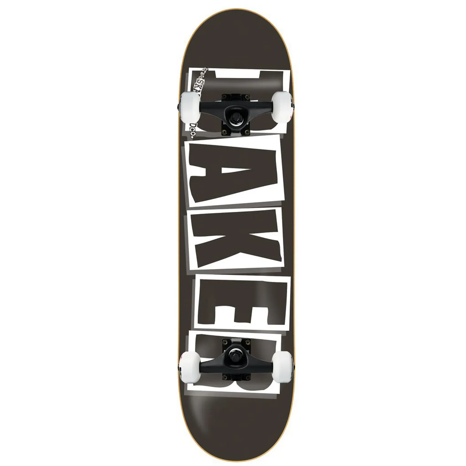 BAKER Skateboard Complete Logo Black/White 8.0' with Black Trucks, 52mm Wheels, and Bearings