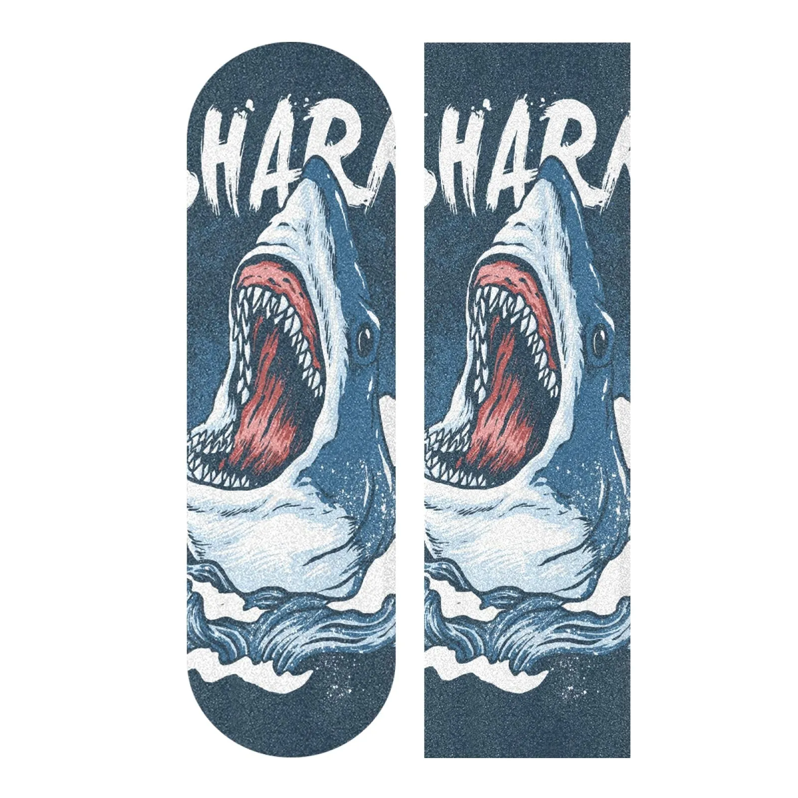 Big Mouth Shark Skateboard Grip Tape 33.1'x9.1' Waterproof Anti-Slip Griptape for Longboards