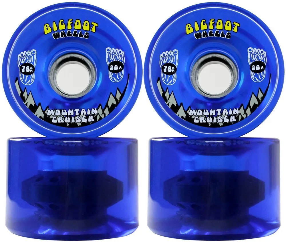 Bigfoot 76mm 80A SHR Longboard Wheels for Mountain Cruising and Freeriding