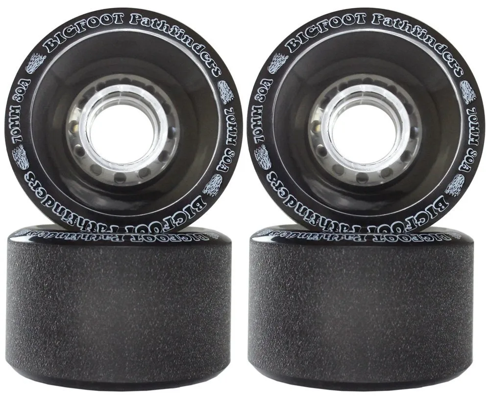 Bigfoot Freeride Longboard Wheels 70mm 80A Stoneground Pathfinders for Ultimate Sliding Experience