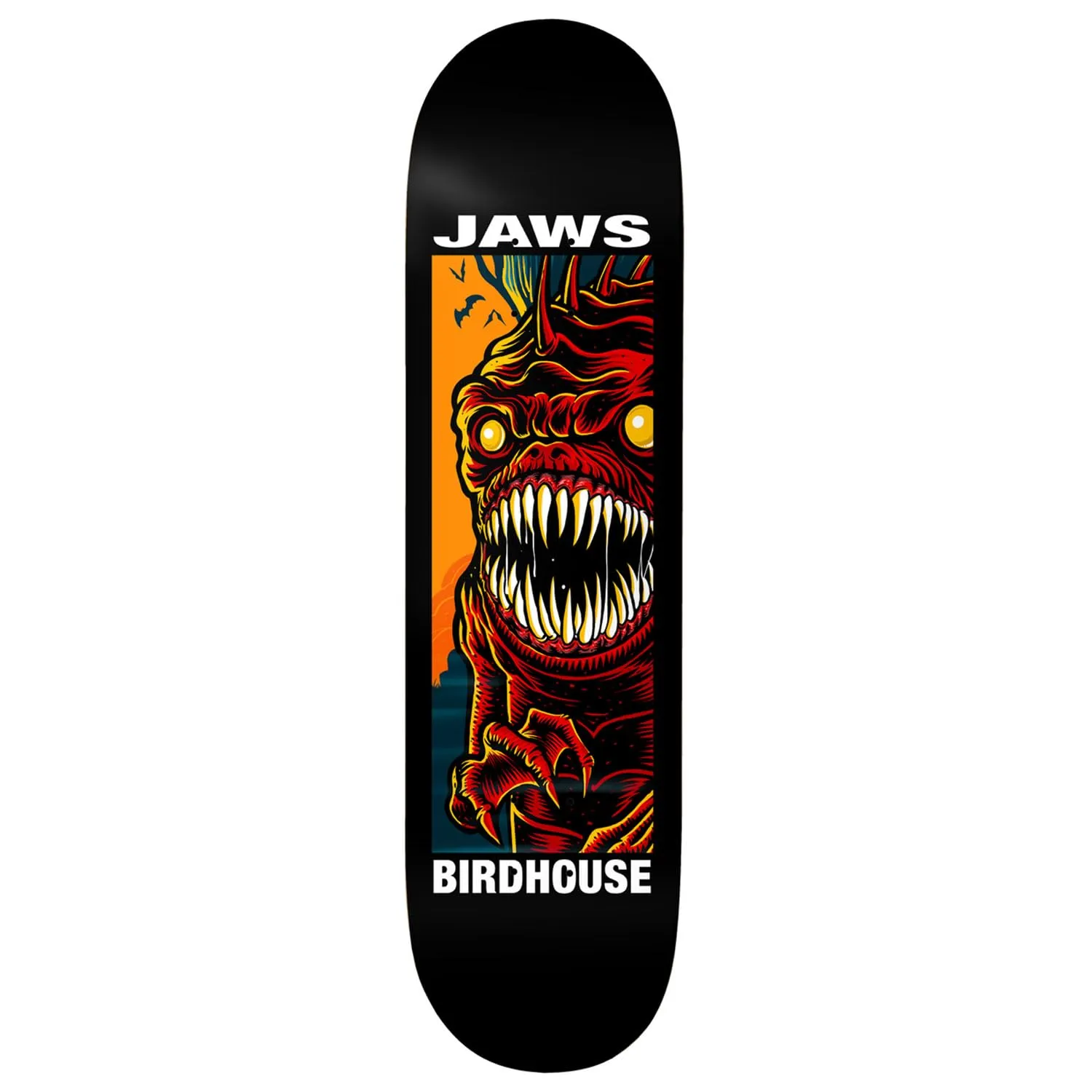 Birdhouse Skateboard Deck Jaws 8.475' x 32', Black - Premium 7-Ply Maple Construction