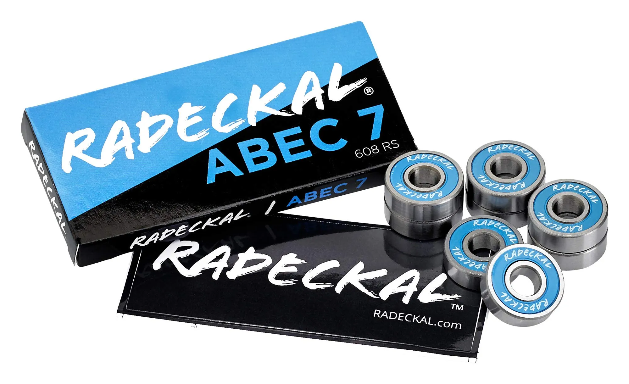 Blue ABEC 7 Skateboard Bearings for Skateboards, Longboards, Cruisers, Inline Skates, Pre-Lubricated