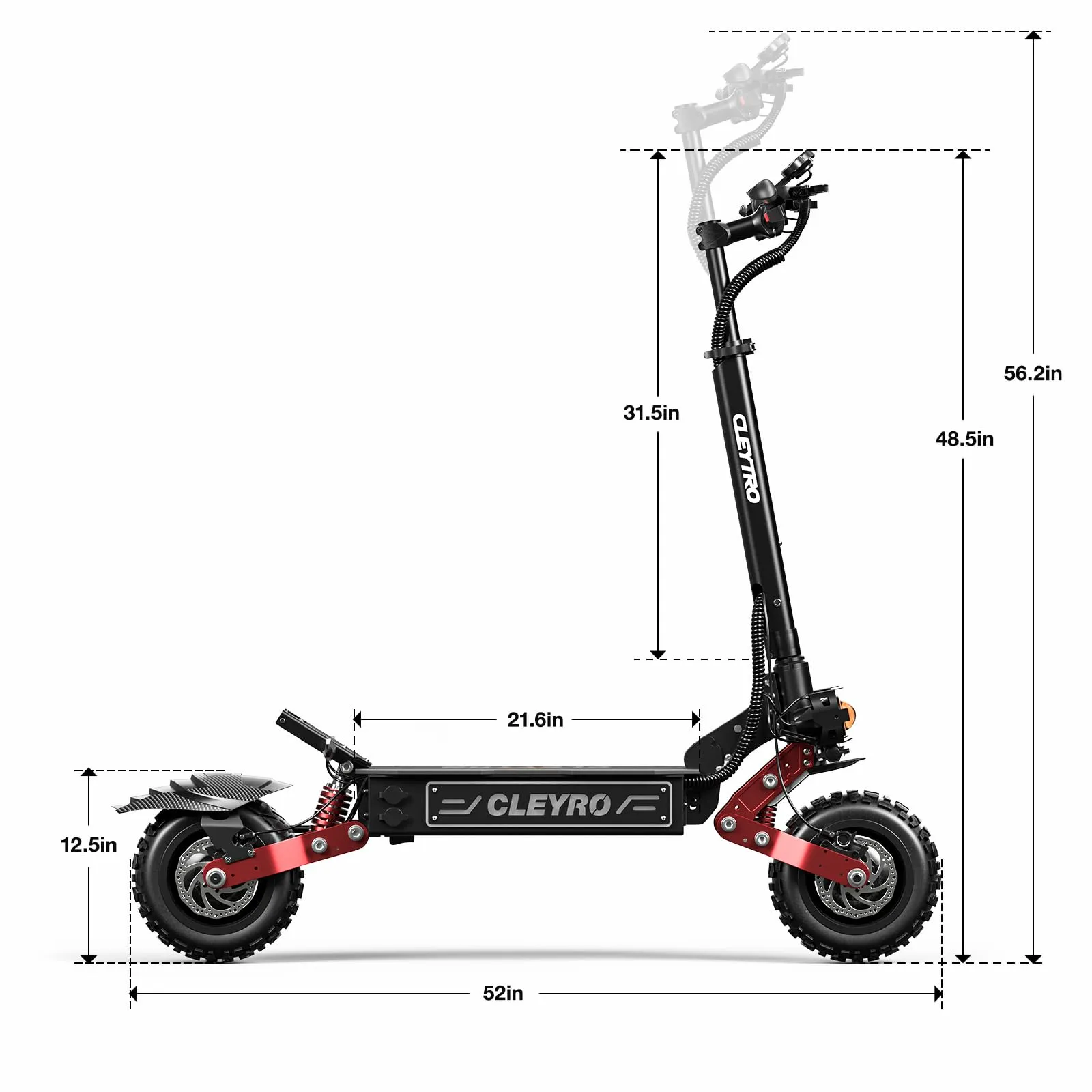 NexusRider Tank500 6000W Motor Foldable Electric Scooter, 58MPH 60V 35Ah 65 Miles Range 11 \"All Terrain Tires, Dual Oil Brakes Off Road E-Scooter For Adults