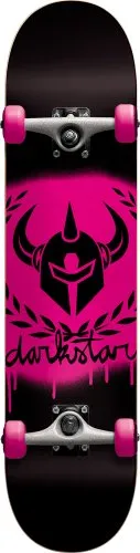 Darkstar Insignia Full Complete Skateboard - Pink 7.5-Inch for Beginners and Pros