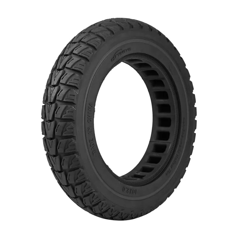 Durable 10x2.125 Solid Rubber Tire for Electric Scooters, Puncture-Resistant, Off-Road Ready