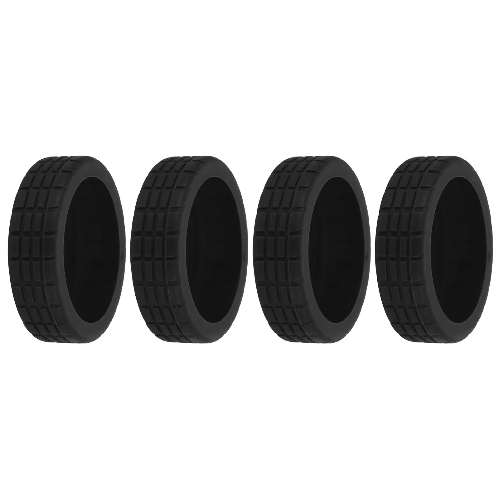 Durable Black Silicone Luggage Wheel Covers – 4-Pack Protection for 8-Spinner Wheels