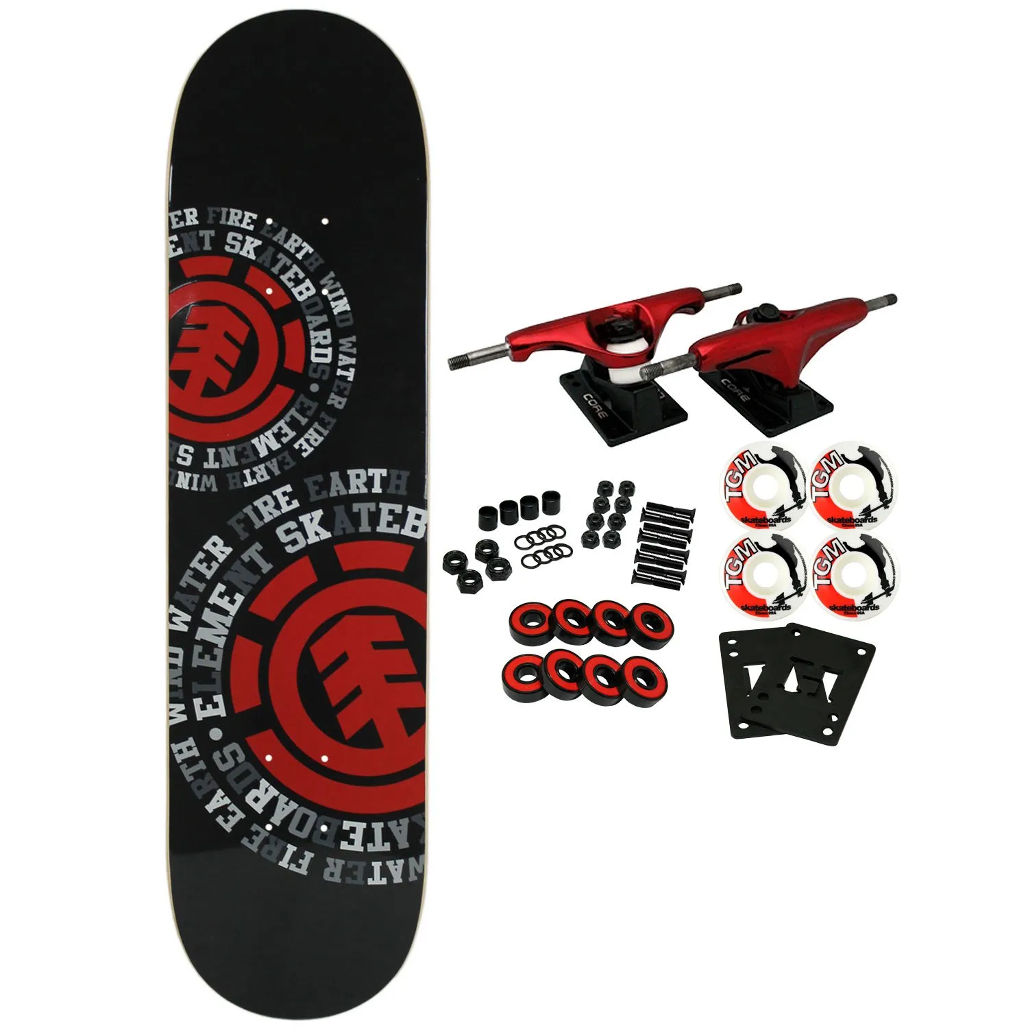 Element Skateboard Complete Dispersion 7.75' - Professional Grade Hard Maple, Lightweight Construction