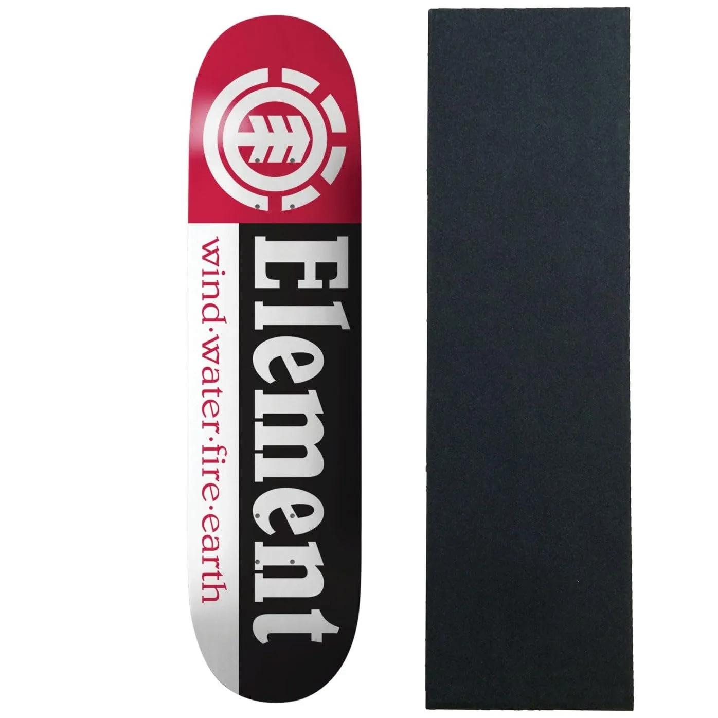 Element Skateboard Deck 8.0' x 31.75' with Black Diamond Griptape, Premium Maple Construction