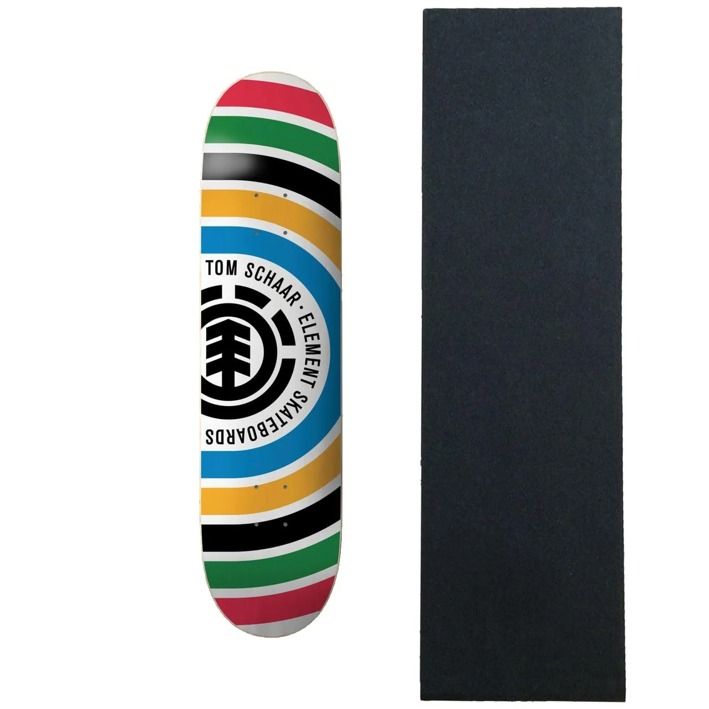 Element Skateboard Deck Schaar Rings 8.0' x 31.75' with Black Diamond Griptape