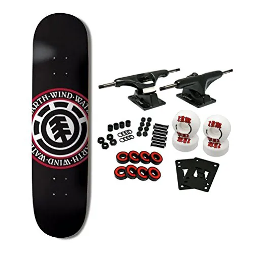 Element Skateboards Complete Team Seal Black 7.75' Deck, Lightweight Trucks & 52mm Wheels