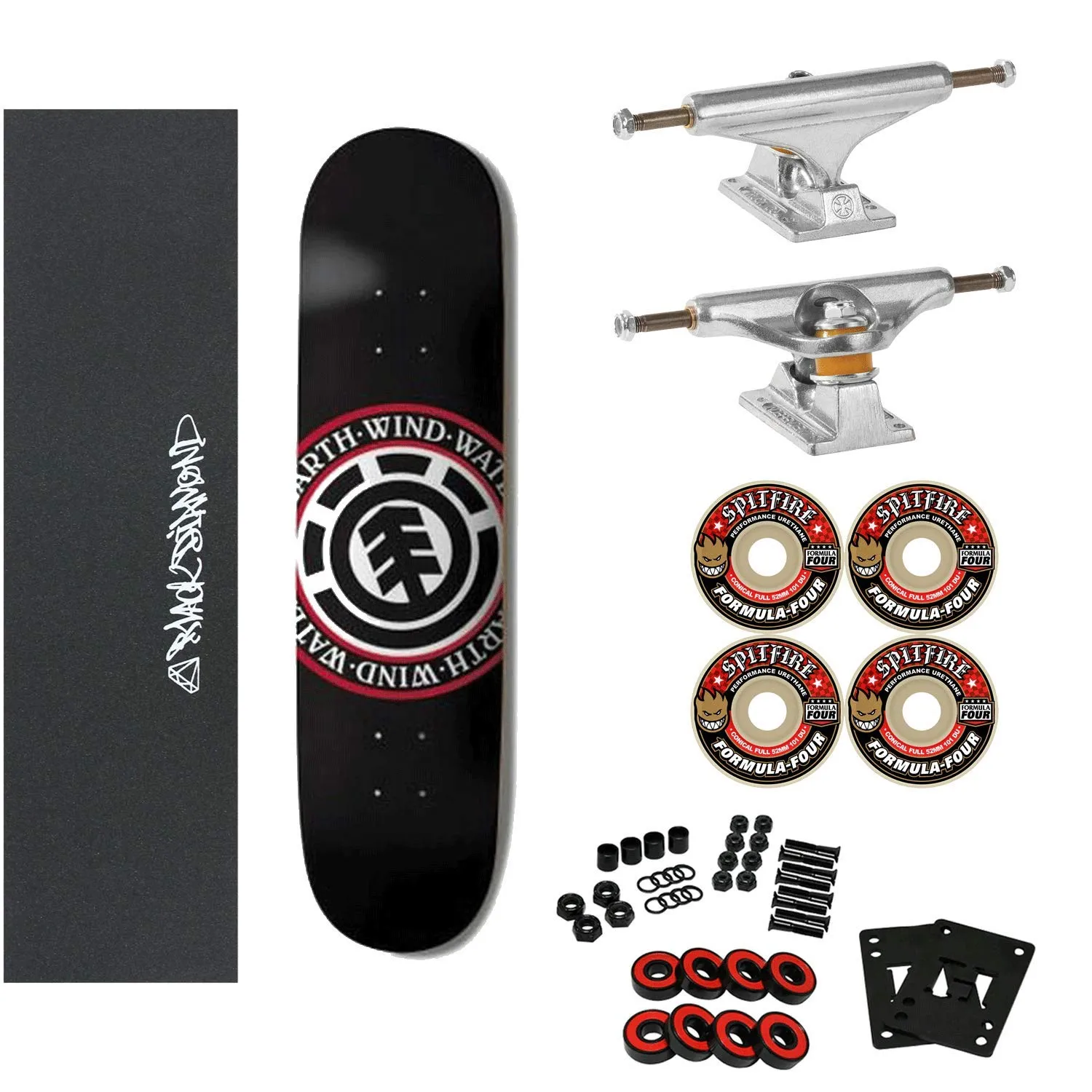 Element Skateboards Seal 8.25' Deck with Independent Trucks & Spitfire Wheels - Customizable Setup