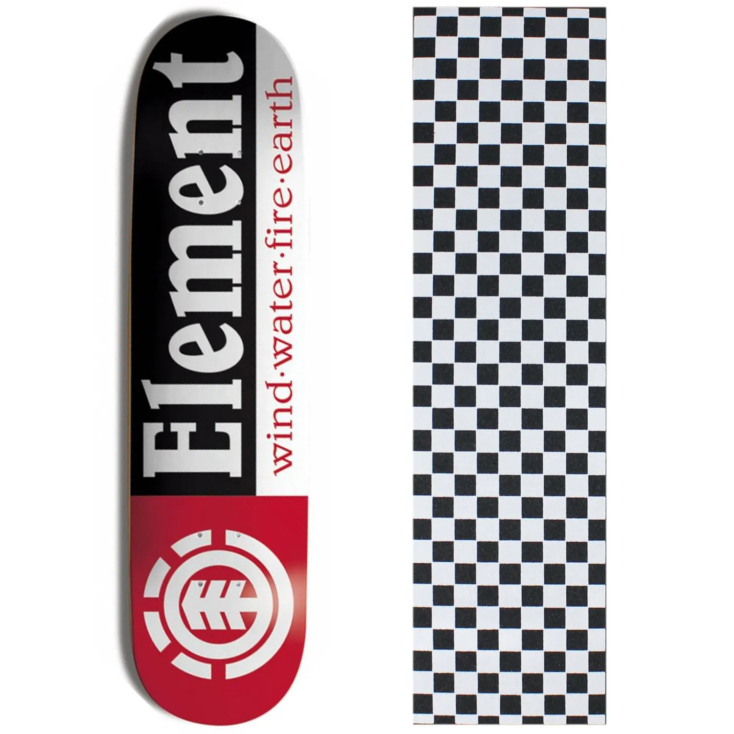 Element Skateboards Section Deck 7.75' - Checker White Grip with Black Diamond Griptape