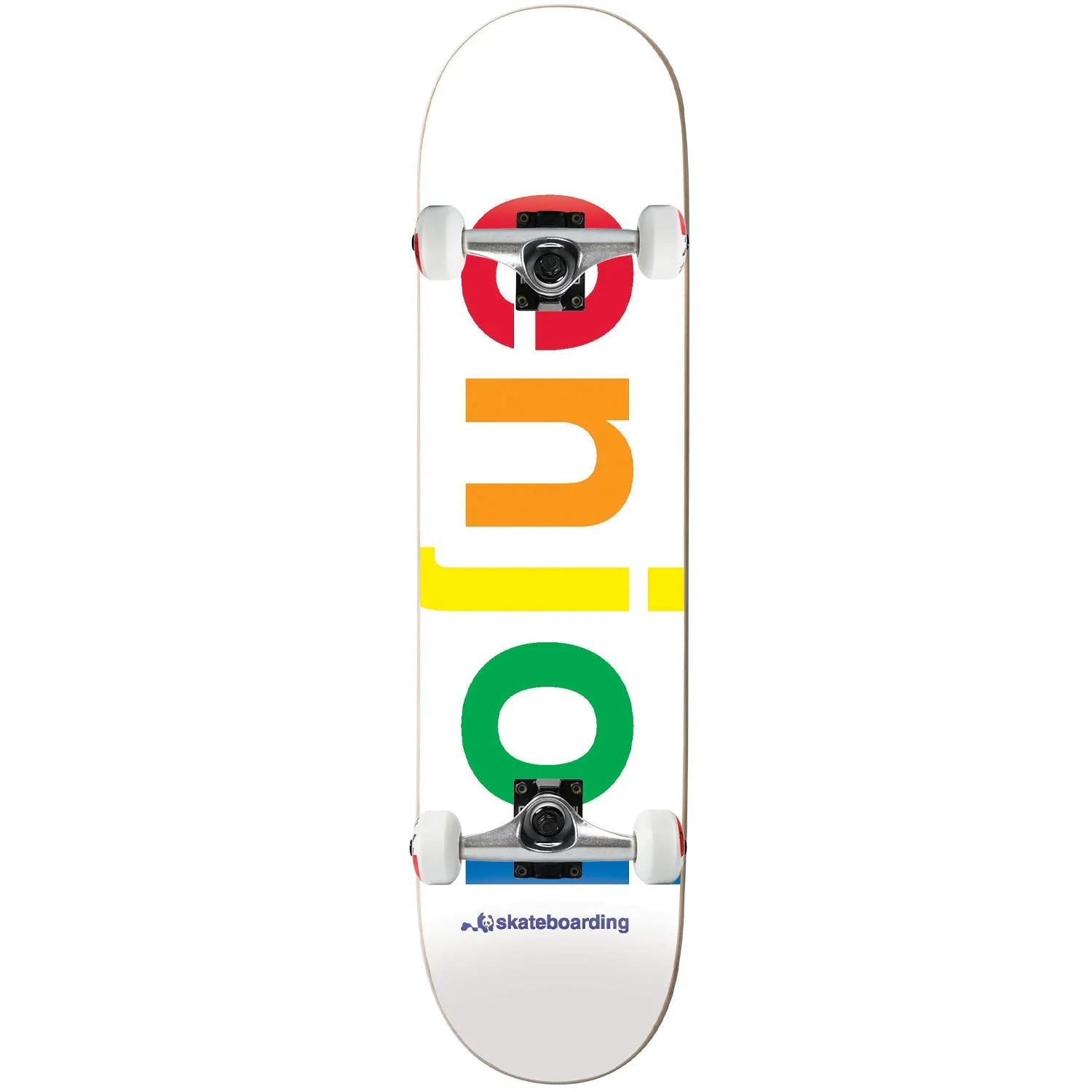 Enjoi Skateboard Assembly Spectrum White 9' Complete - Pro-Grade Resin-7 Maple & Amphetamine Bearings