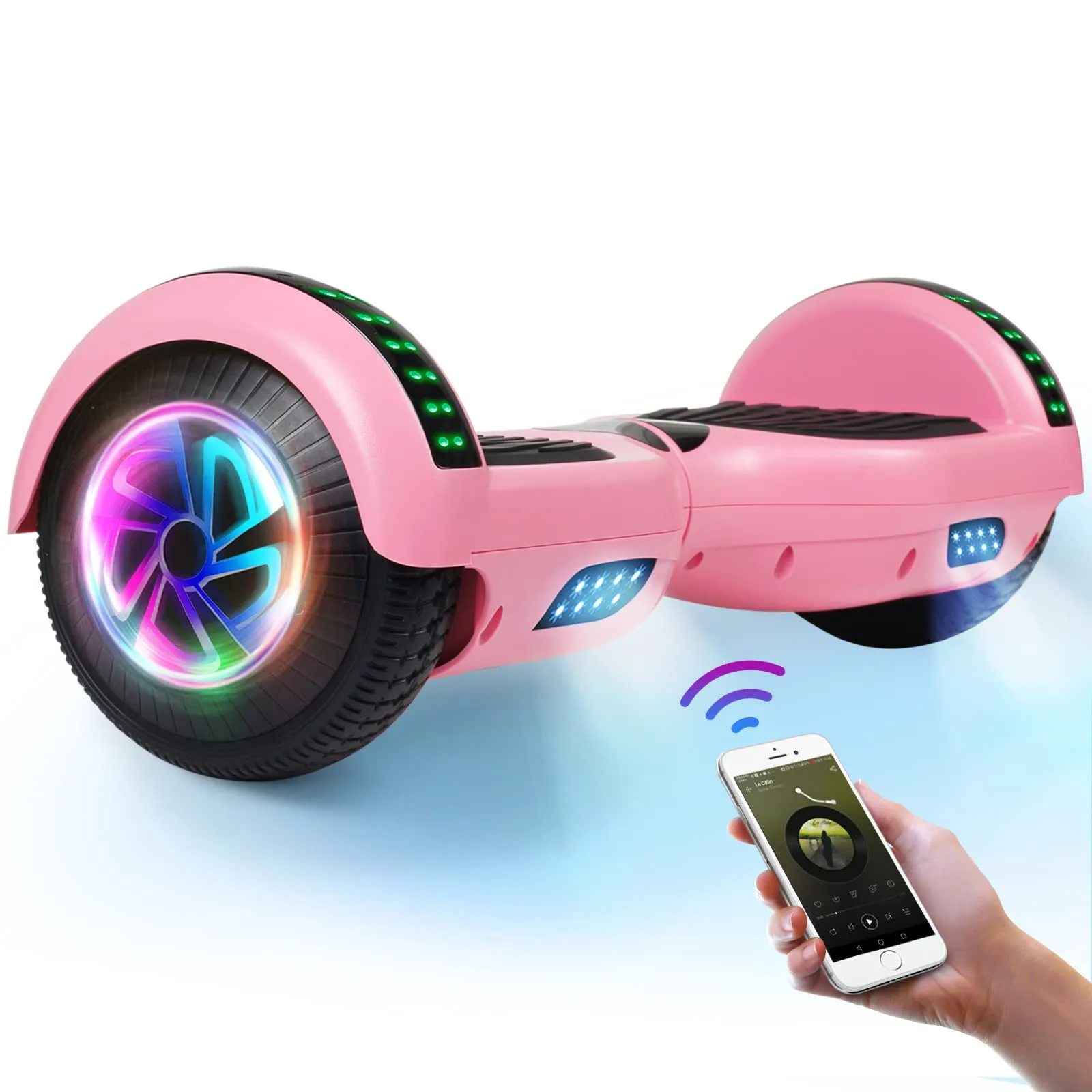 EPCTEK 6.5' Self-Balancing Hoverboard with Bluetooth Speakers & LED Lights for Kids