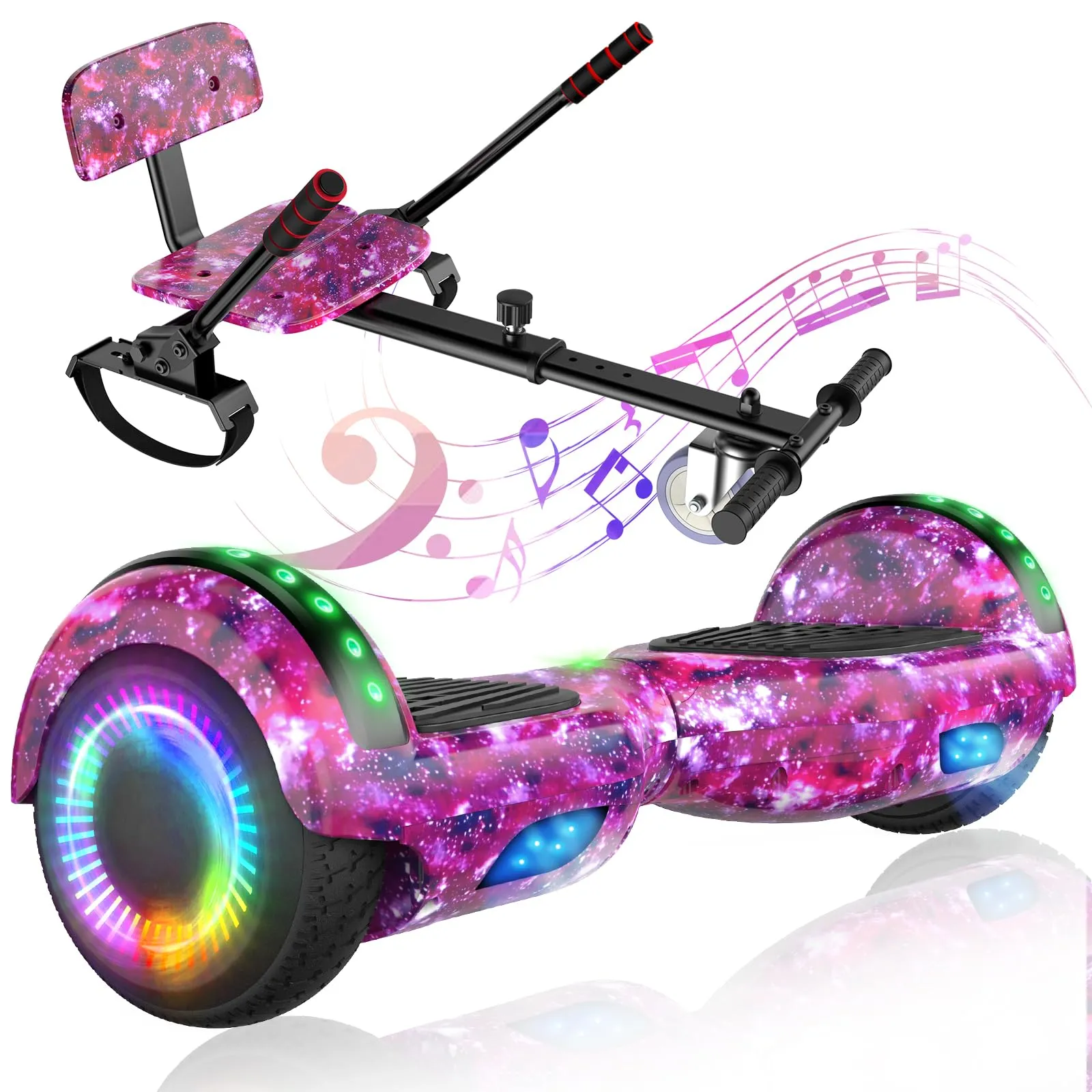 Exciting Electric Hoverboard with Flashing Wheels, Bluetooth & Long Lasting Battery for Kids