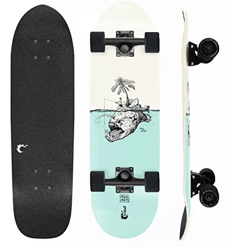 Fireball Mini Cruiser Skateboard 29.5'x8.5' - Fully Assembled Artist Series Maple Longboard