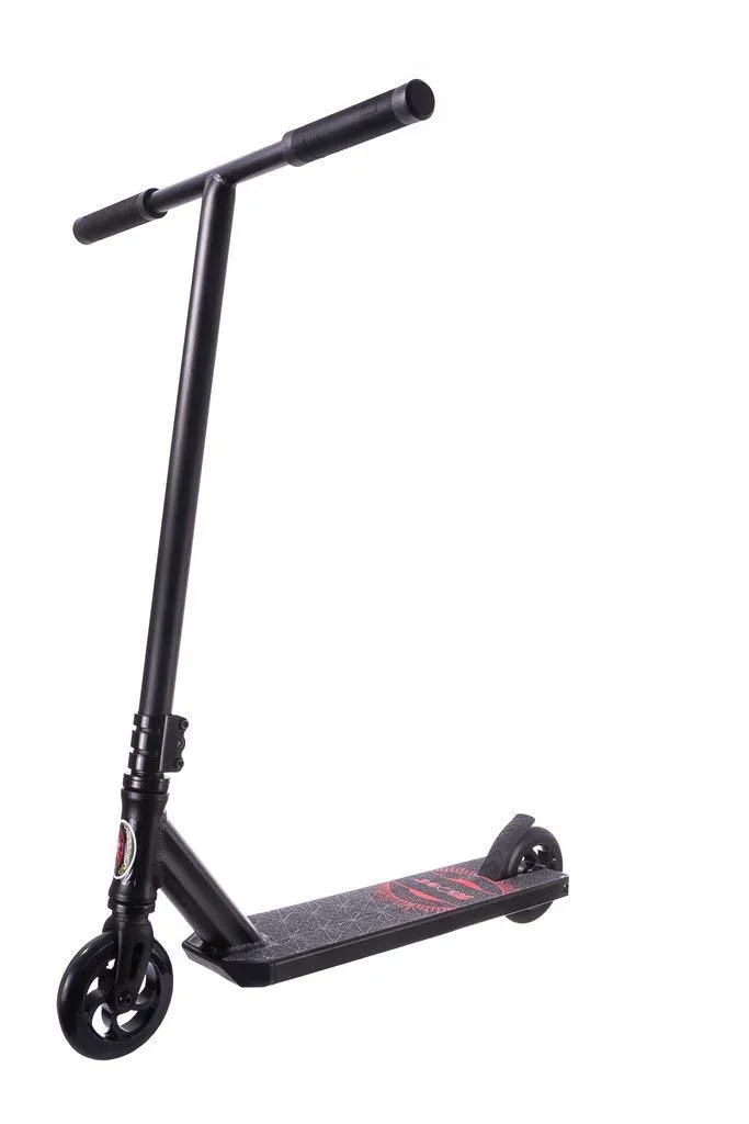 Freerider ST120THICB Stunt Scooter - Solid Black, ABEC-9 Bearings, Durable Aluminum Frame