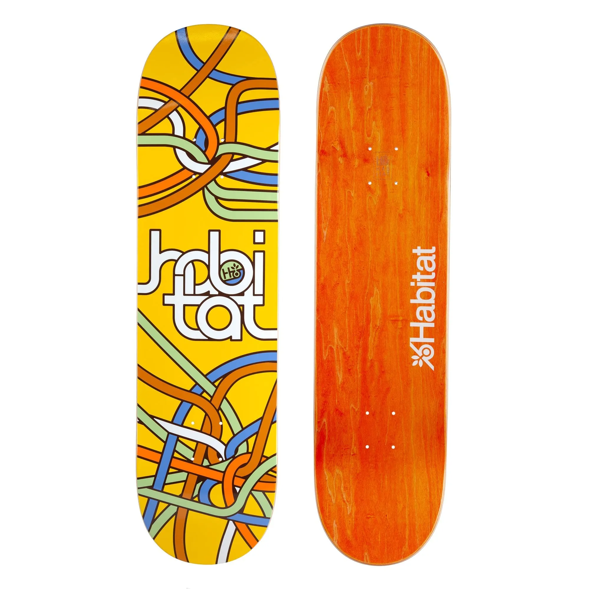 Habitat Skateboards Circuitry Yellow 8.25' Deck - Premium North American Maple Construction