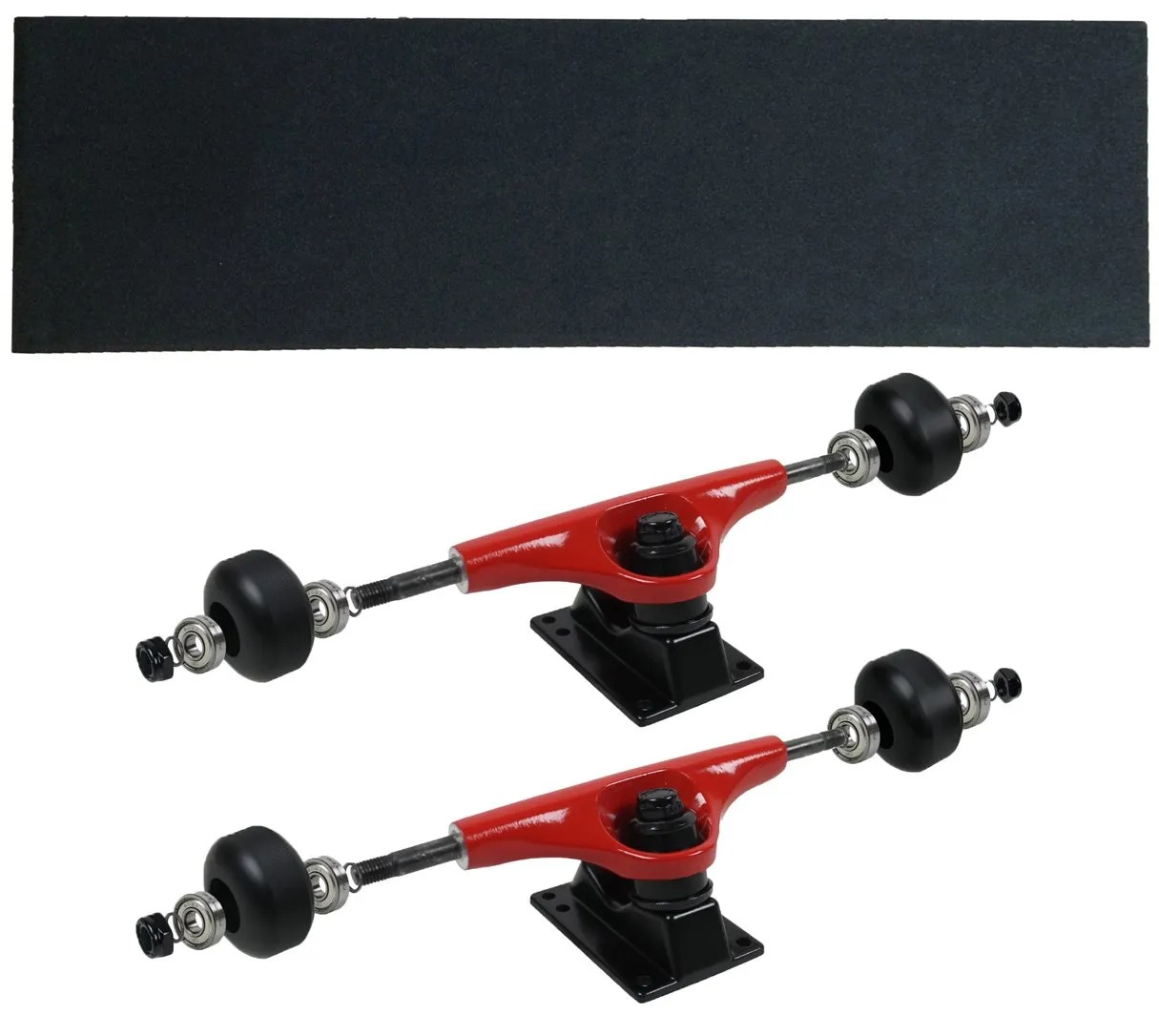 Havok Skateboard Trucks Package with 52mm Wheels, Bearings, Grip, and Hardware - Red