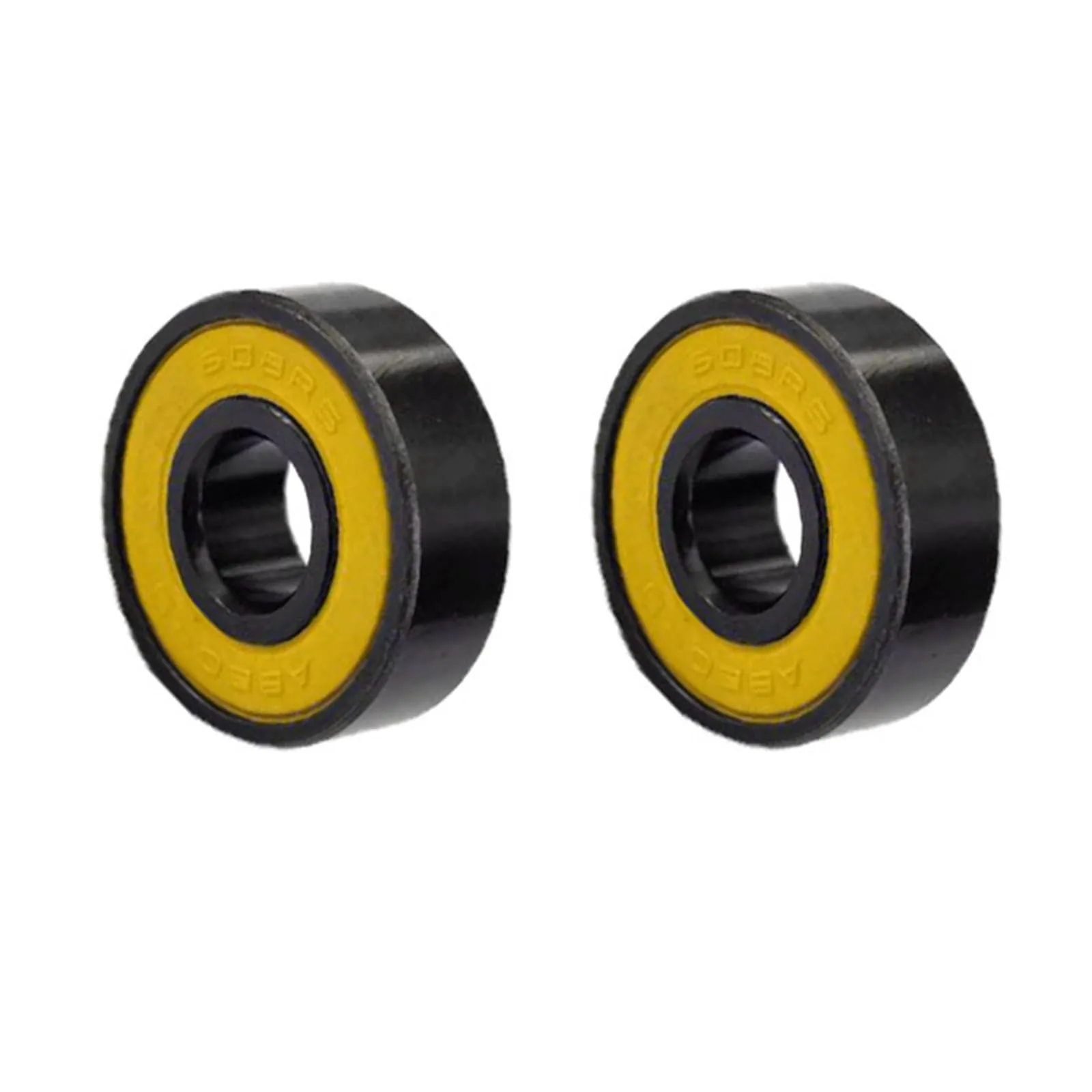 High-Performance 10pcs 608 2RS Skateboard Wheels 8x22x7mm with ABEC-9 Bearings in Yellow