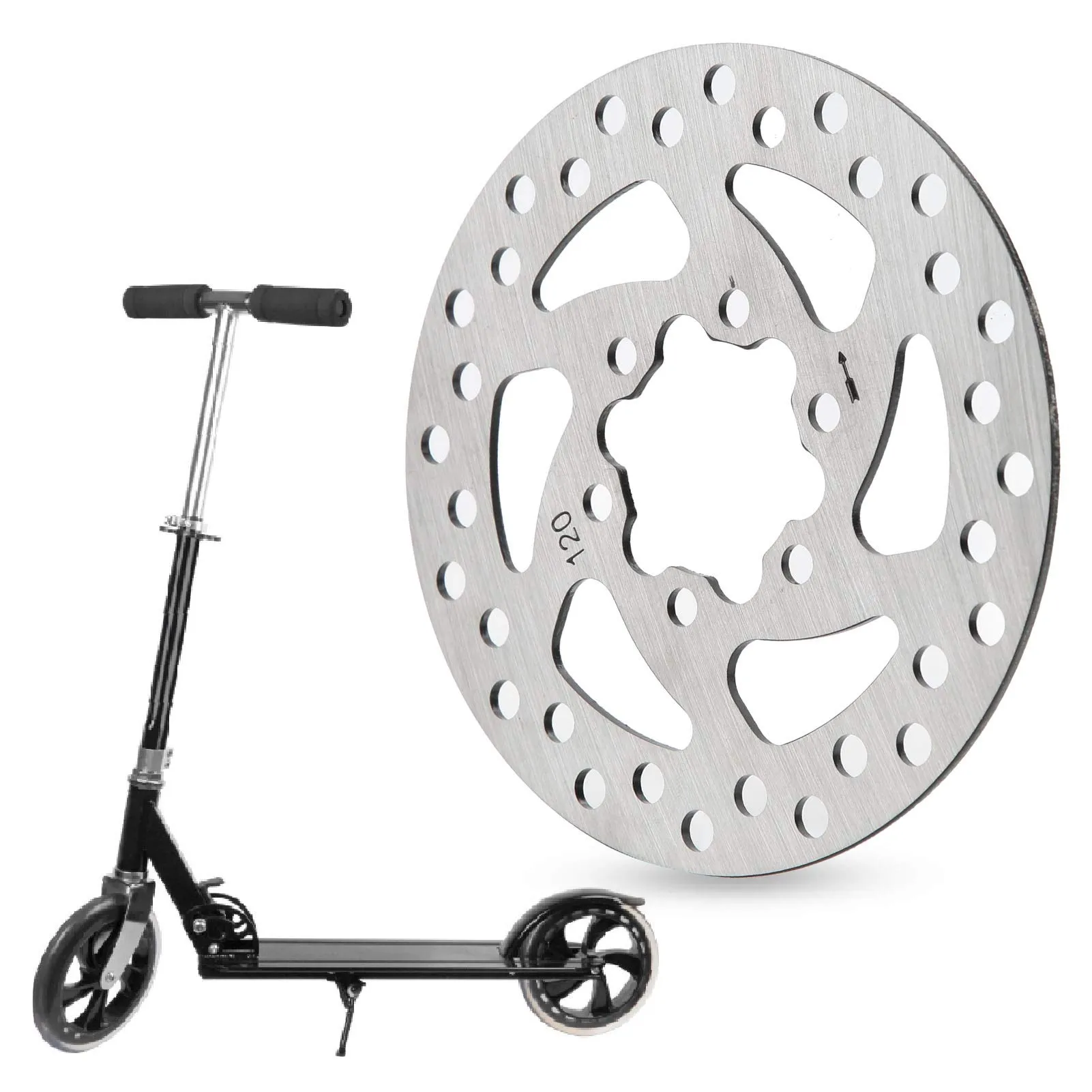 High-Performance 120mm Electric Scooter Brake Disc with Durable Stainless Steel Construction