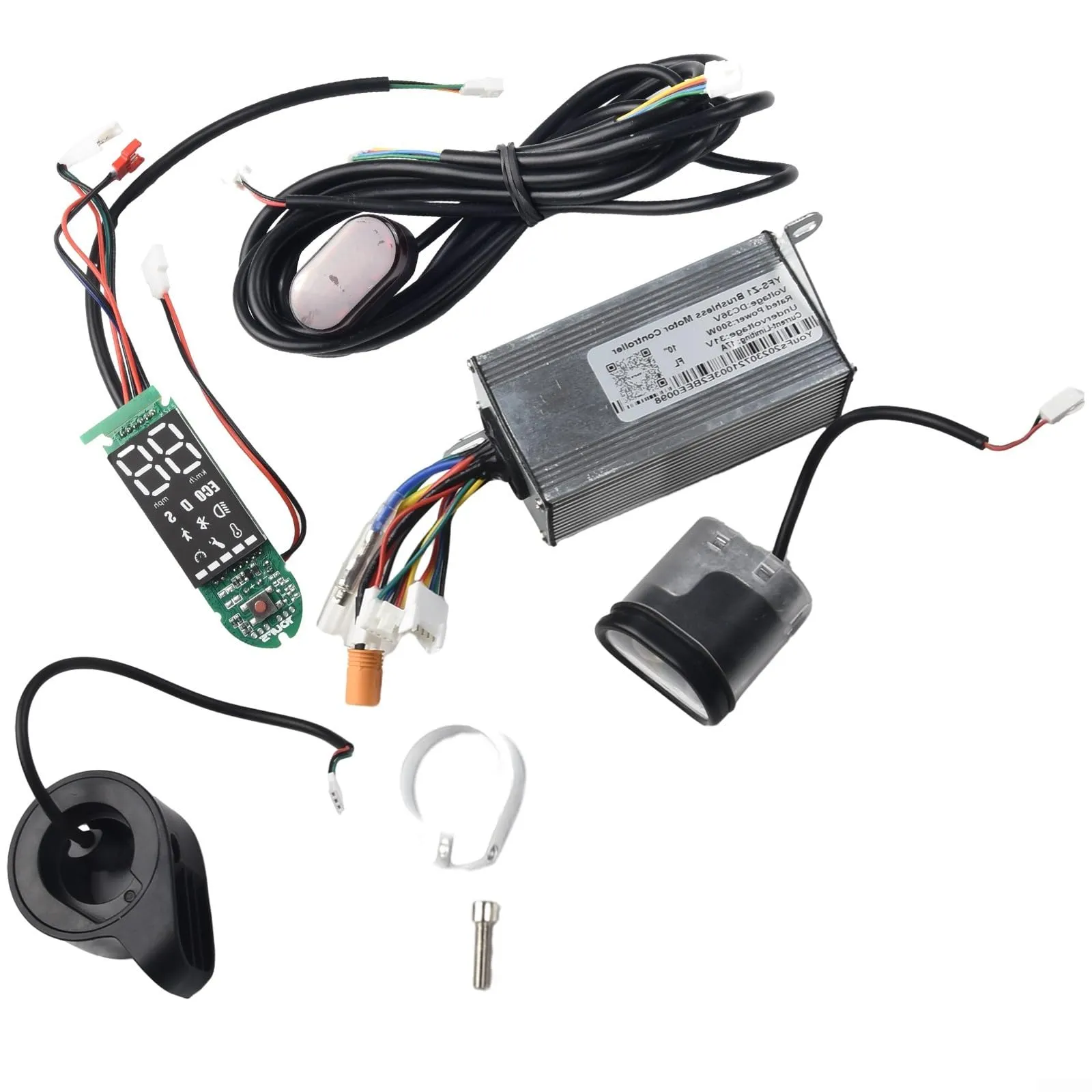 High-Performance Electric Scooter Controller Kit with Dashboard, Accelerator, and Lights