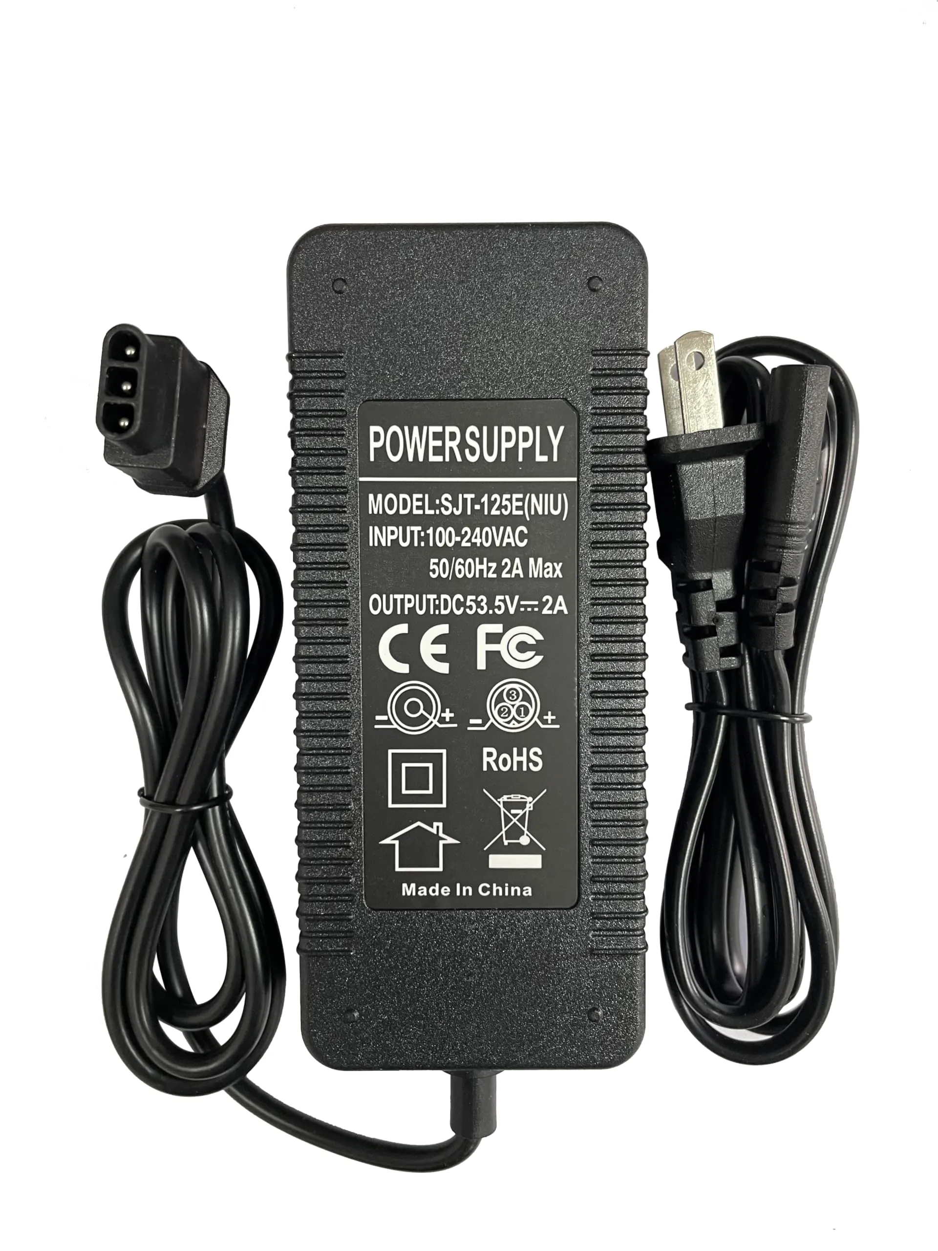 High-Speed 53.5V 2A Charger for NIU KQi Electric Scooters with Intelligent Protection