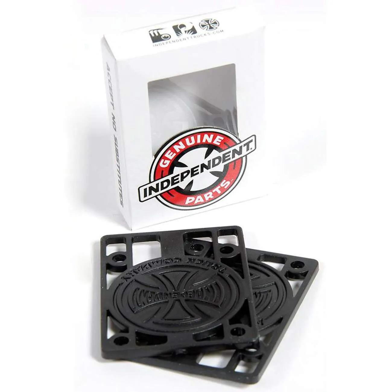 Independent Genuine Parts 1/8' RISERS Single Set - Black - High-Quality Skateboard Risers