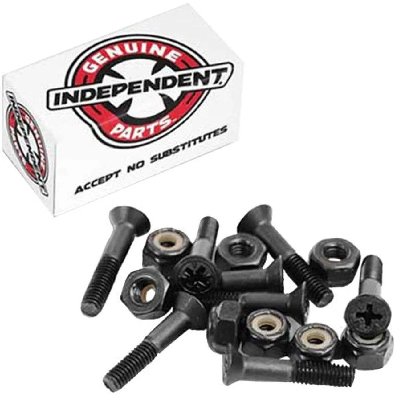 Independent Genuine Parts Cross Bolts 1' Black/Red Phillips Skateboard Hardware