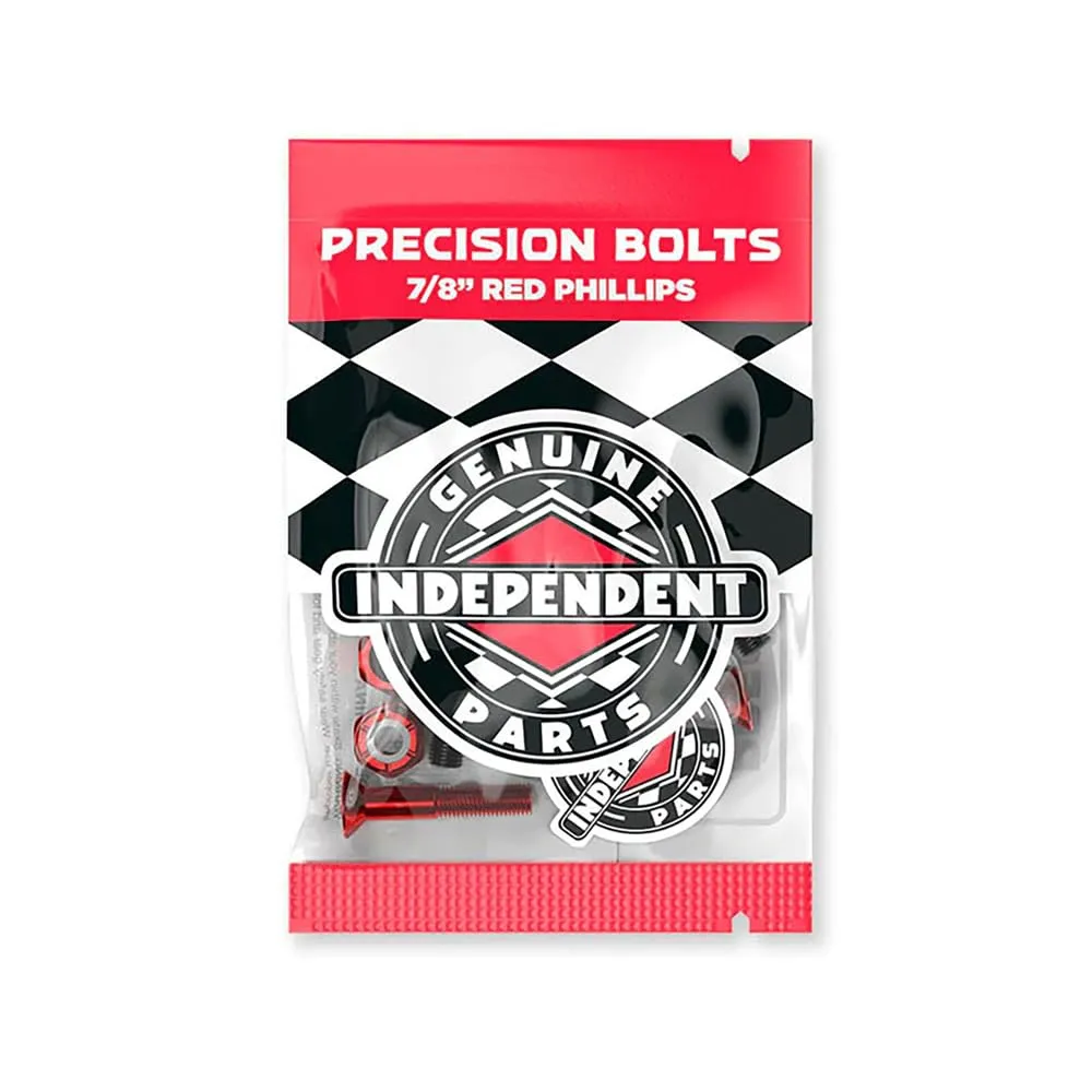 Independent Genuine Parts Cross Bolts Phillips Skateboard Hardware Black/Red 7/8'