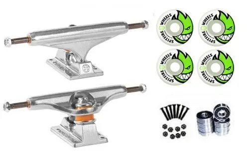 Independent Silver 149mm Truck Package with Spitfire 53mm Wheels & ABEC 5 Bearings