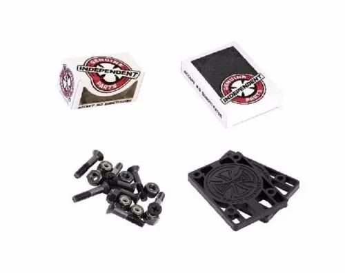 Independent Skateboard Truck Hardware Kit with 1 1/4' Phillips Bolts & 1/4' Riser Pad