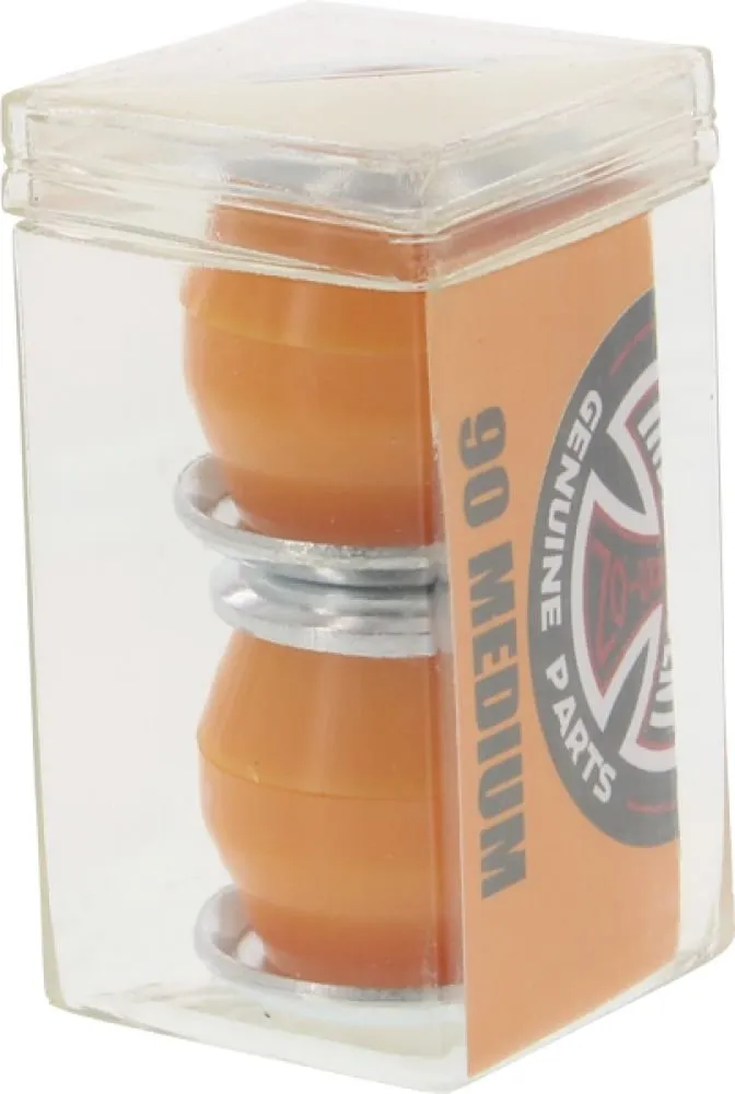 Independent Standard Conical Cushions 90A Orange 2PR with Washers - Skateboard Bushings