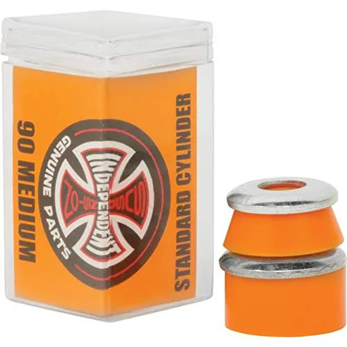 Independent Standard Cylinder Bushings, Orange 90A-Medium, Ultra High Rebound Urethane Formula