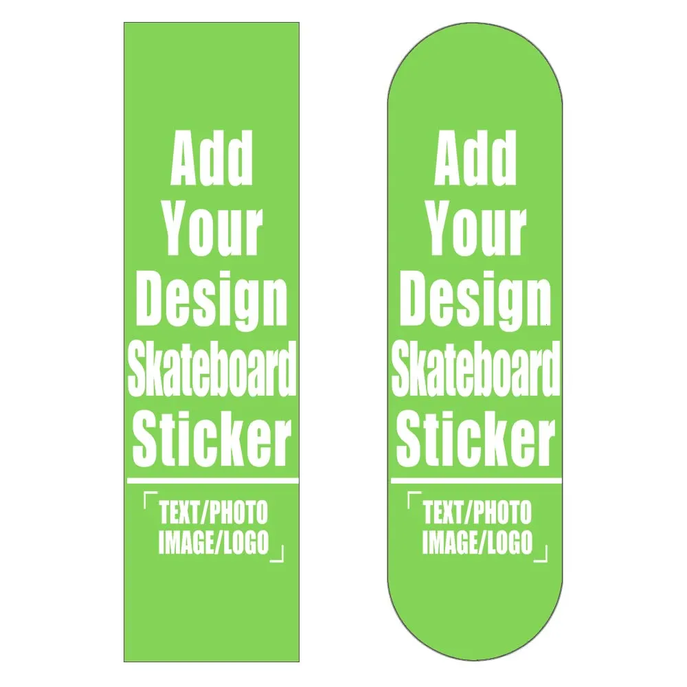 JCETUNO Custom Skateboard Grip Tape 9x33 Inch, Neon Green, Anti-Slip Longboard Sticker