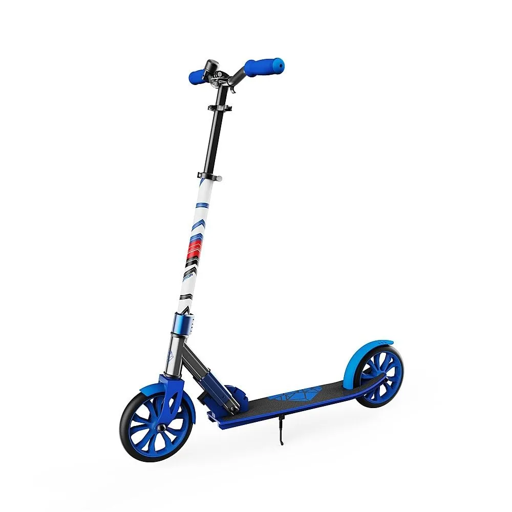 K8 Titan Folding Commuter Kick Scooter for Adults & Teens, Height-Adjustable, Durable Blue