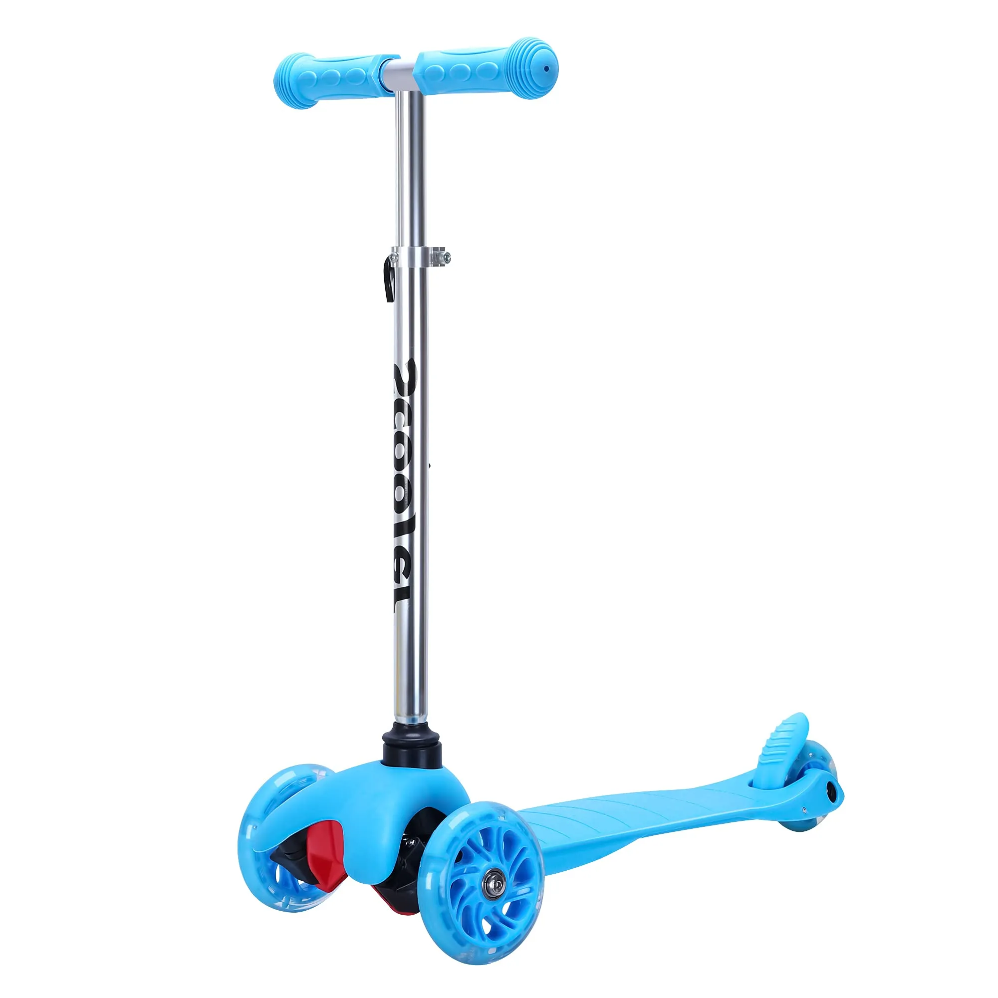 Kick Scooter for Kids with Flashing Wheels, Adjustable Height Handlebar, Lightweight & Durable